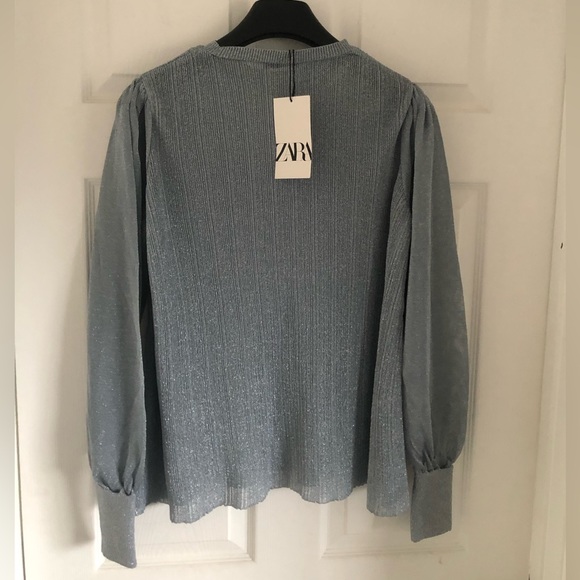🆕 Zara metallic thread, long sleeve top. - Picture 12 of 13